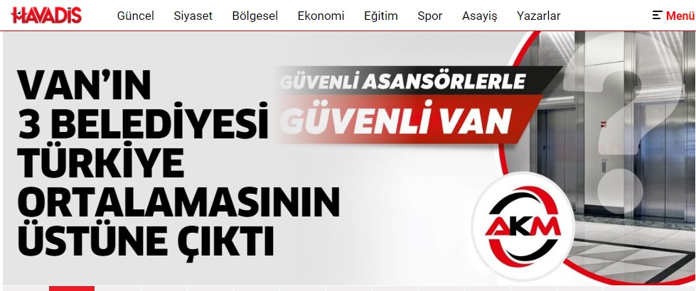 Van'ın 3 Belediyesi Türkiye Ortalamasının Üstüne Çıktı
