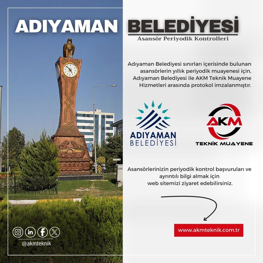 Adıyaman Belediyesi Asansör Periyodik Kontrolü